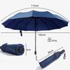 Zruier Folding Umbrella 12 Lightweight Folding Umbrella for Men and Sturdy 12 Windproof and Manual Typhoon and Heavy Rain Rainy Season Unisex [Extra