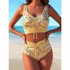 New Cross-border Women's Two-piece Swimsuit, European and American Style, BIKINI Two-piece Swimsuit, Sexy Backless Halter Neck Two-piece Swimsuit.