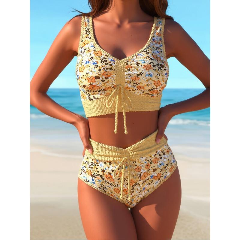 New cross-border women s two-piece swimsuit, European and American style, BIKINI two-piece swimsuit, sexy backless halter neck two-piece swimsuit. XL