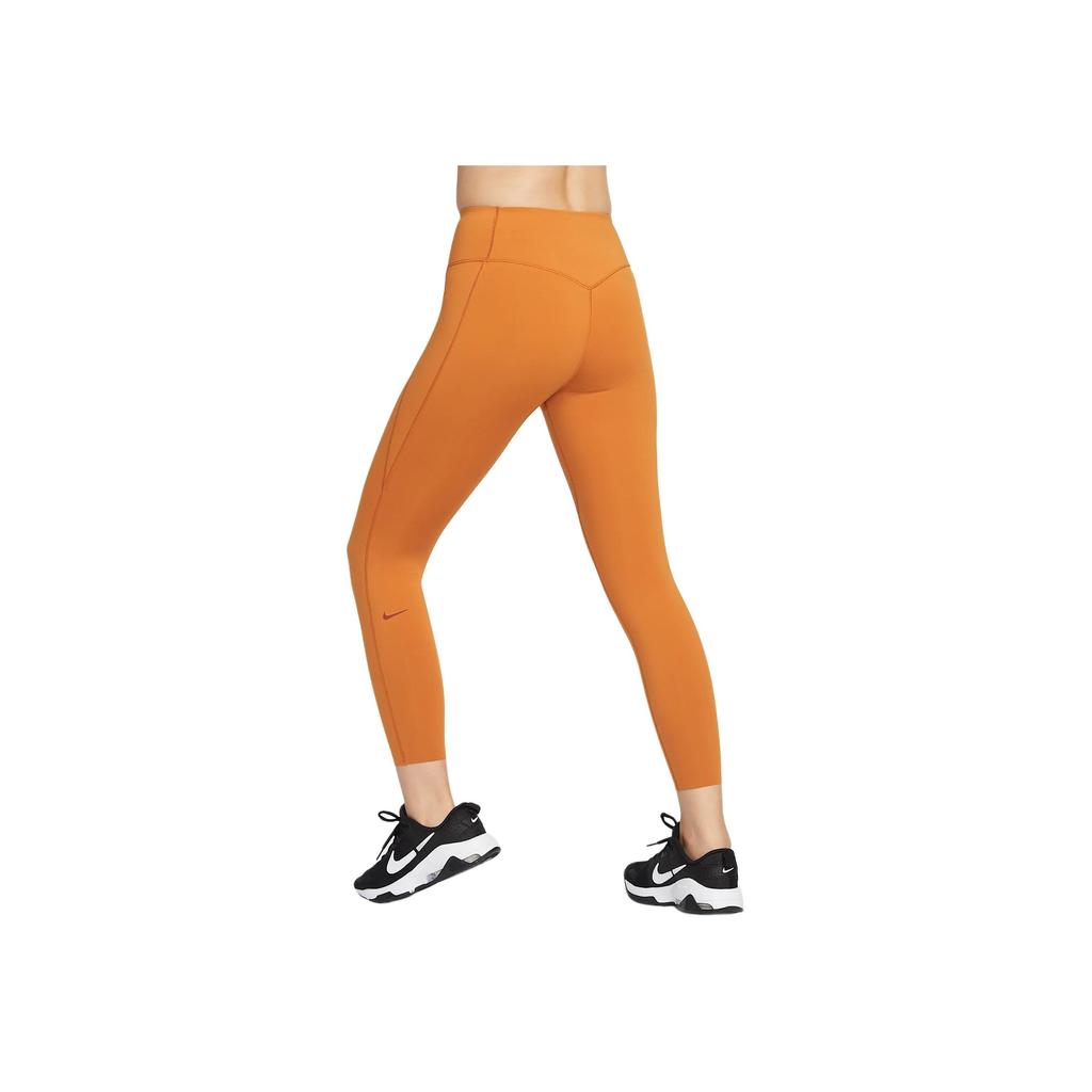 Nike Solid Logo High-Waisted Butt-Lifting Leggings Women Leggings Orange HQ6814-815