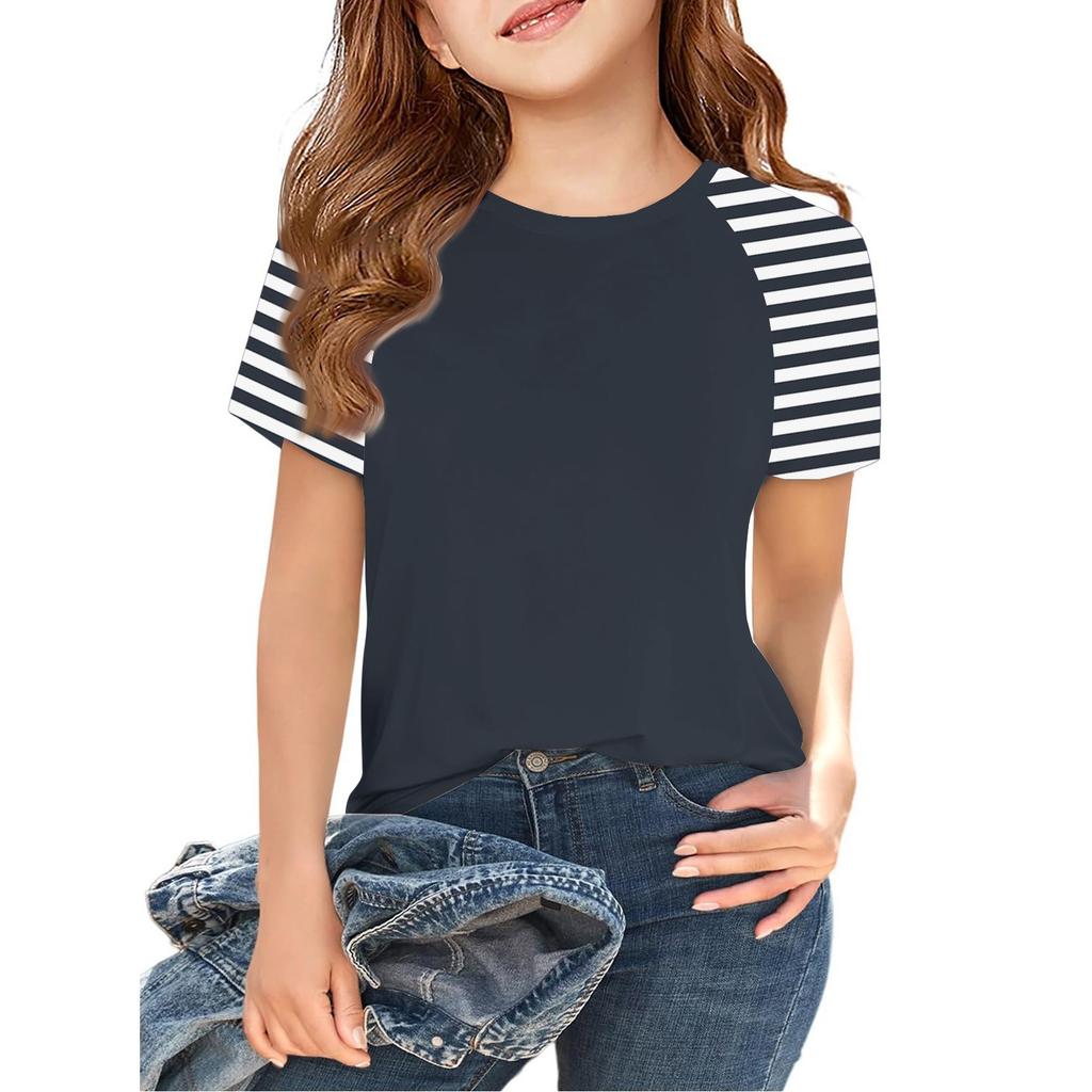 Kleinkind Mädchen Jungen T-Shirts Kinder Top Jungen und Mädchen bedrucktes Kurzarm-T-Shirt 2-12 Jahre