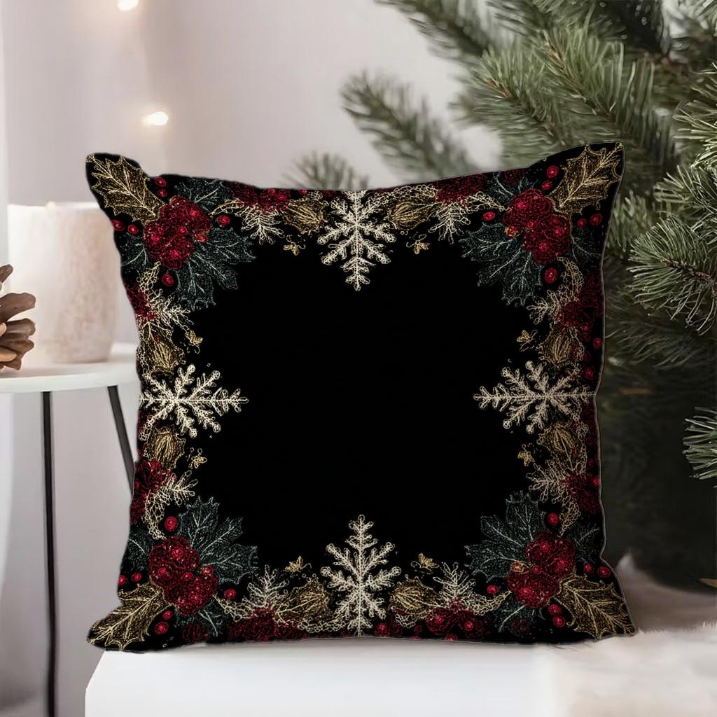 Festive Snowflake & Tree Pillowcasesuitable For Sofa Car Bedroom Decorative Cushion Cover Pillow Cover