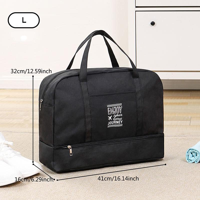 Women's Large Capacity Travel Bag Fitness Yoga Handbag Wet and Dry Wide Shoulder Strap Outdoor Tote Bag