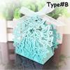 10 Pcs Hollow Butterfly Gift Paper Boxes Creative Laser Cutting Wedding Candy Dragee Box Cookie Carton Wrapping Package