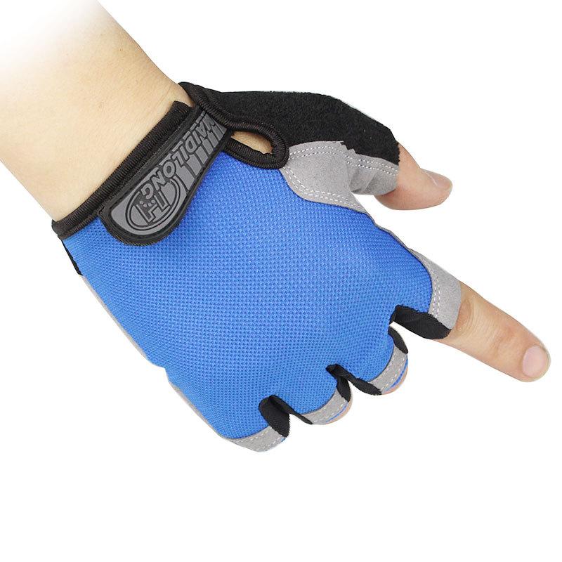 Fitness Gloves Half-finger Thin Breathable Shock-absorbing Wear-resistant Non-slip Outdoor Sports Gloves Men's and Women's Cycling Bicycle Gloves