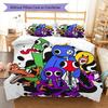 Rainbow Friends Glory Bedding Quilt Set Quilt Cover Pillowcase Home Decoration Birthday Gift (1 * Duvet Cover + 2 * Pillowcase, Without Core)
