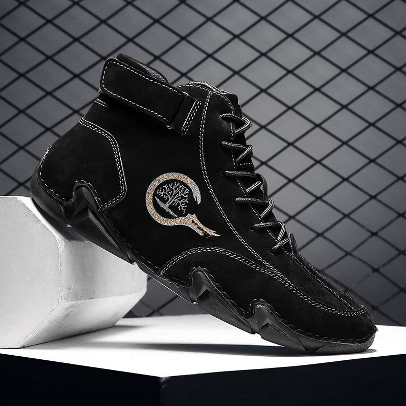 

Мужские кроссовки, повседневные ботильоны, обувь для улицы, вождения, спорта, мужская повседневная обувь 46 чёрный