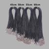 Korean Waxed Cord: 2.0/1.5mm Black Thread for Necklace Jewelry String & Pendant Chain