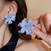 Silver Needle Zircon Flower Geometric Earrings Niche Design Temperament Stud Earrings High Sense Fashion Versatile Earrings