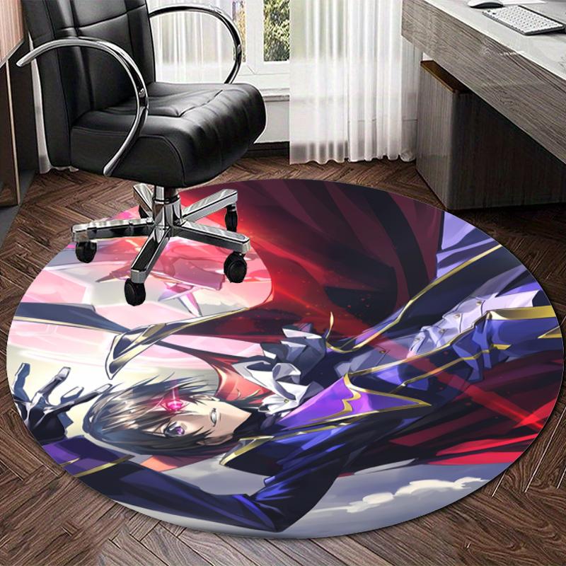 Personalized Code Geass Round Chair Office Rug - Perfect for Mat, Office Chair & More - Ideal Gift for Birthdays and Holidays
