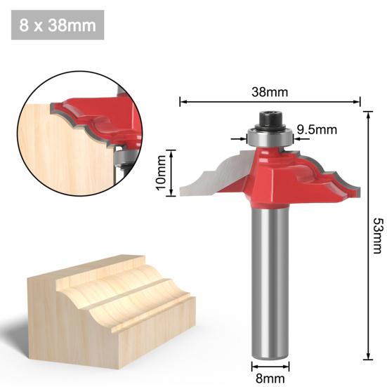 Router Bit Sharp Edge High Strength Alloy 8mm Round Shank Carbon Steel Router Bit Woodworking Engraving Trimming