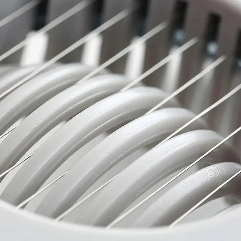 Multifunctional Egg Cutter Stainless Steel Wire Fruit Slicer Egg Slicer Strawberry Cutter for Eggs Fruit Spam Mushroom