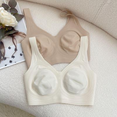 Ultra-Thin Seamless Rabbit Ear Sports Bra with Wide Straps