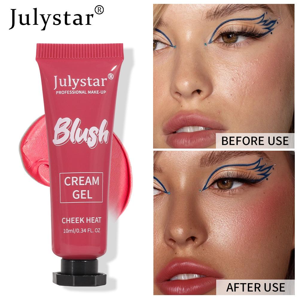 Makeup Multi-color Fine Glitter Highlight Rouge Blush Liquid Natural Expansion Color Matte Grooming Blush Cream