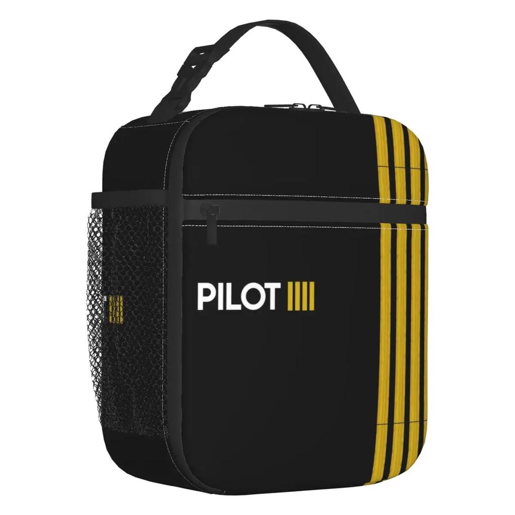 Aviation Lover Resuable Lunch Box Leakproof Airplane Pilot Aviator Air Fighter Thermal Cooler Food Insulated Lunch Bag School