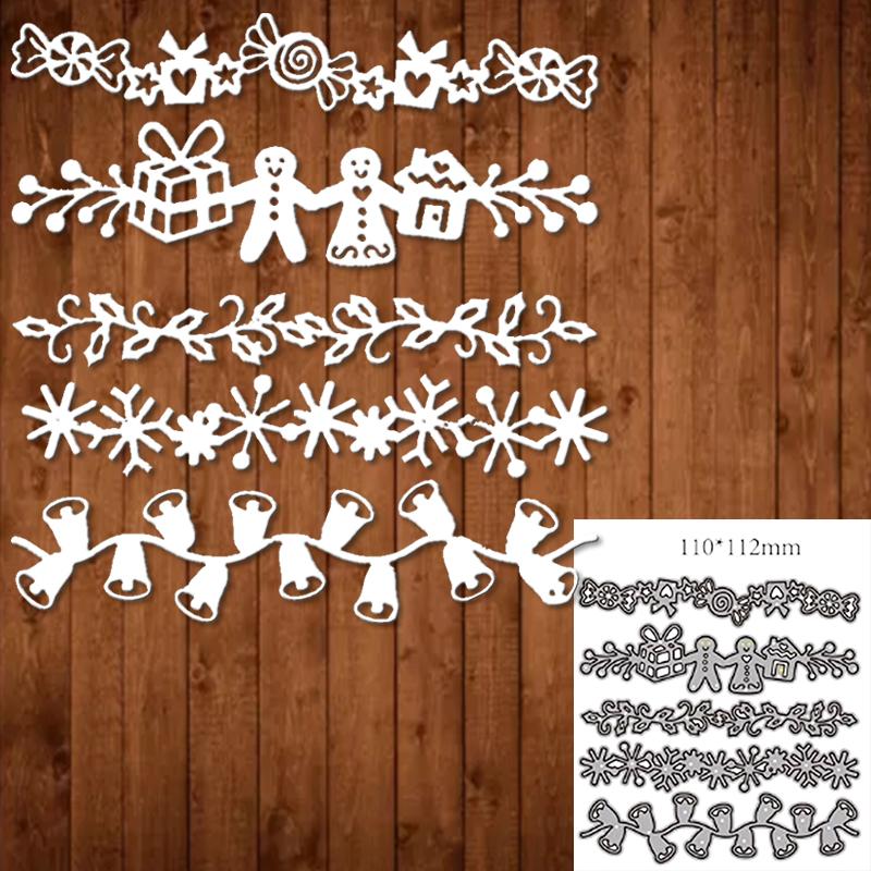 

PDTO Рождественская маржа Металлические штампы для резки Трафарет Изготовление бумажных карточек для скрапбукинга