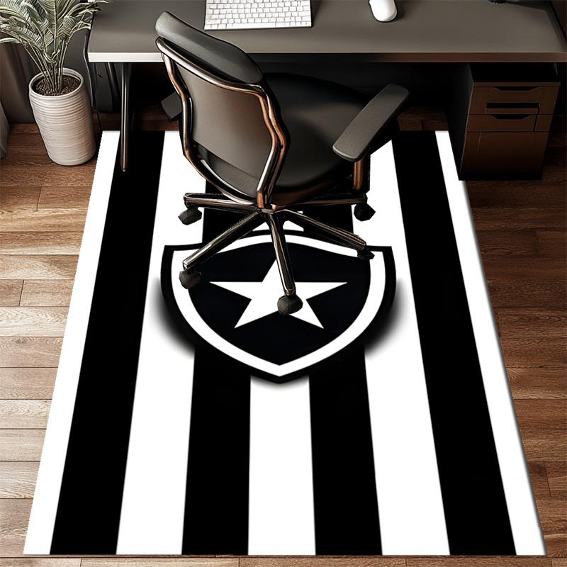 Botafogo Pride Emblem Printed Office Carpet Chair Cushion Entryway Rug, Rugs for Living Room, Bedroom Christmas gifts
