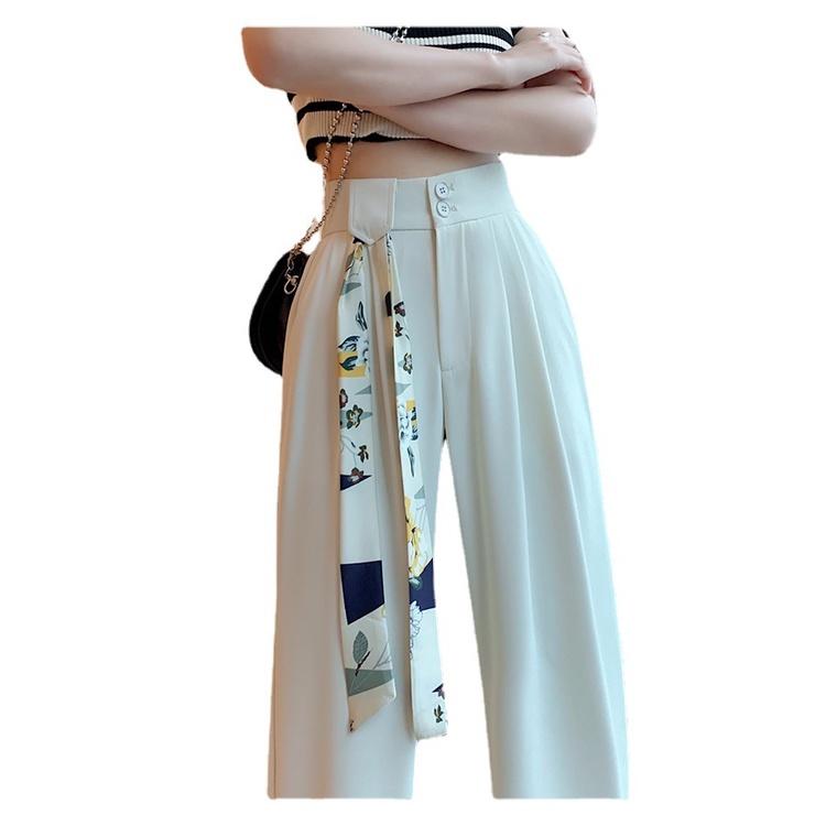 

Женские широкие брюки, прямые свободные повседневные брюки с высокой талией и поясом