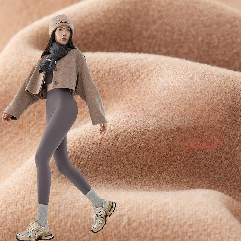 Fleece Lined Women Winter Barbie Pants High Waist Tummy Control Leggings Thick Warm Outdoor Wear Yoga Pants