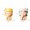 Face Planters Pots Tabletop Decorative Decor Flower Vase Statue Fairy Flowerpot For Cafe Kitchen Drawing Room Bedroom Office