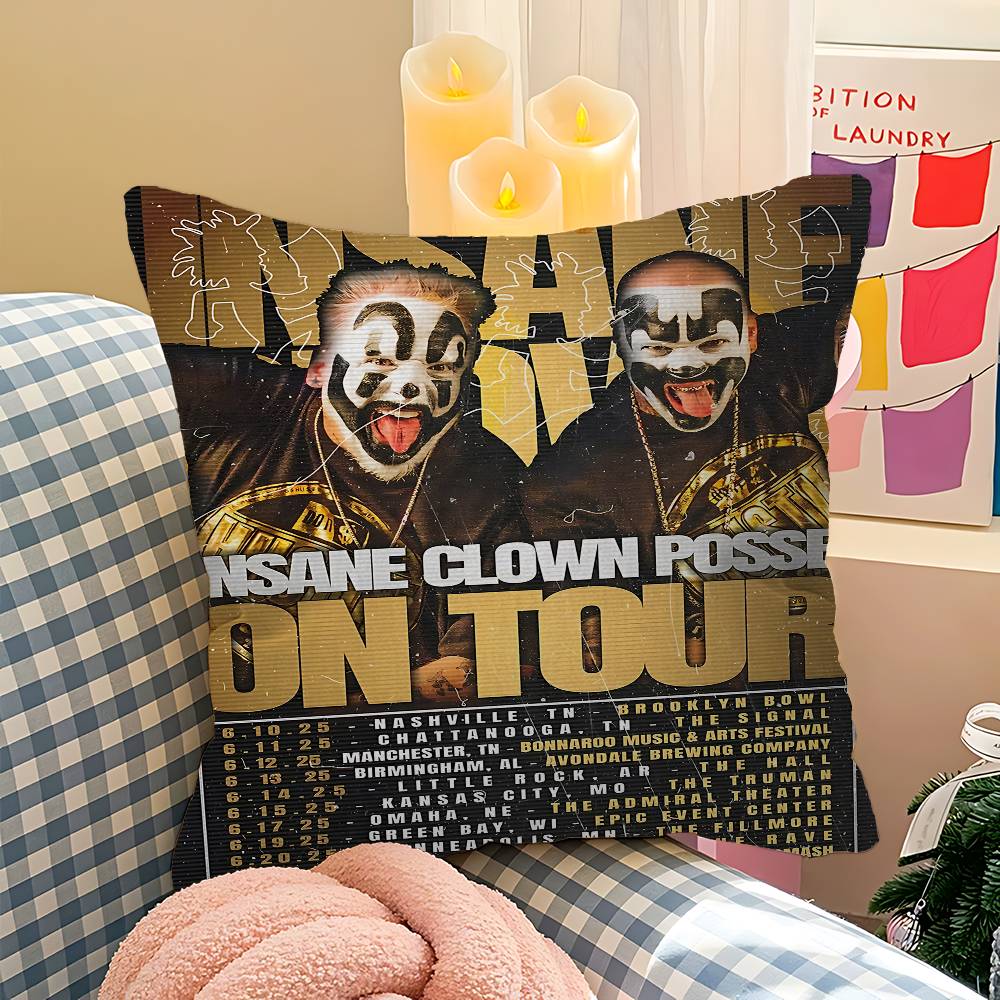 ICP Insane Clown Stitch Lucky Dragon Pillow Cover Sofa Cushion Cover Home Room Decoration Children Gift