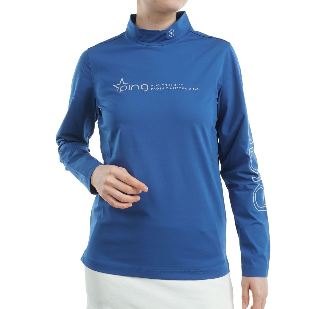 

Ping Apparel Рубашка с длинным рукавом и высоким воротом Гольф-поддева S Женская (Быстрая сушка) / / 622-4266900 110_Синий