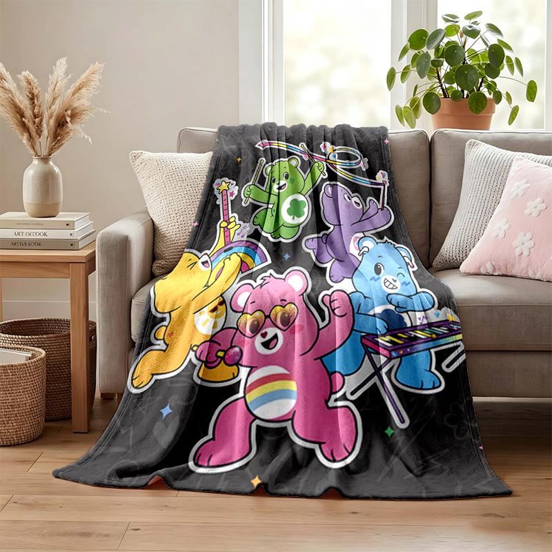 Care bear blanket Flannel Blanket Soft Cozy Plush Throw for Sofa Bed Lightweight Home Decoration