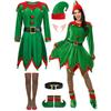 6er-Pack Weihnachts-Cosplay-Kleidung Samt Familien-Partner-Outfits Mädchen Kostüm Feiertagsveranstaltung
