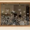Spring Butterfly & Flower Electrostatic Stickers, Shop Window Glass Decorative Clings