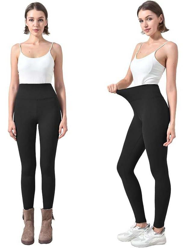 Women's Fleece-Lined High Waist Yoga Pants - Thick & Warm for Outdoor Fitness
