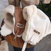Windproof Winter Pilot Hat Solid Color Women Plush Hat Retro Ear Protective Hat  Cycling