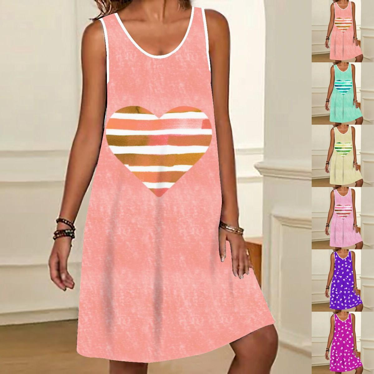 

Лето 2023, новое модное женское платье с принтом, повседневное платье S-2XL