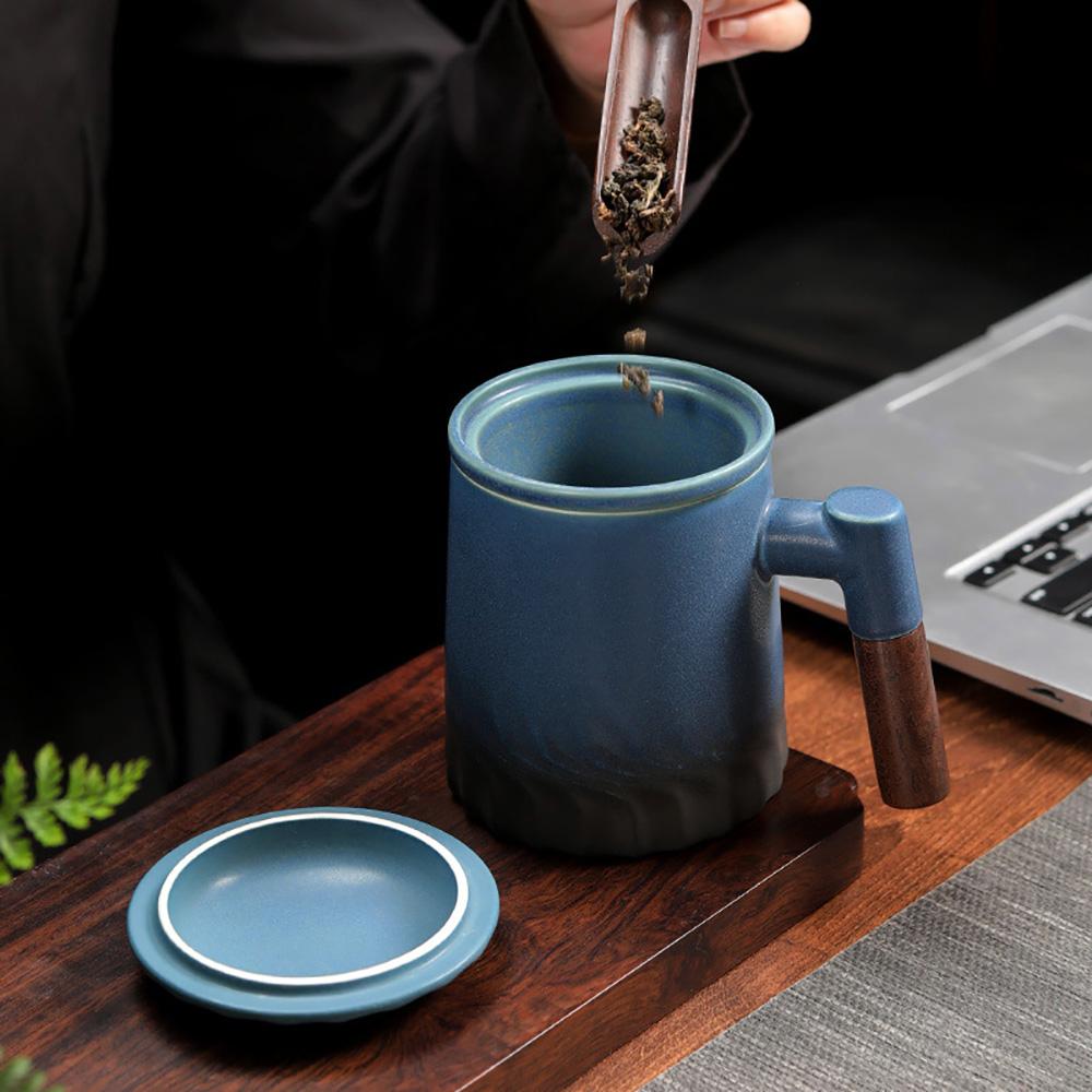 Beautiful Large Tea Mug With Filter Color Changing Mug Cup Cute Mugs Coffee Cups Christmas Mugs Set Thermal Original Ceramic Lid