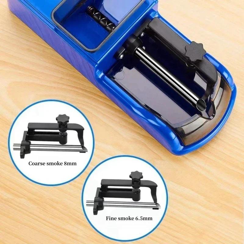 Automatic Triple Size Electric Cigarette Rolling Machine, 8.0/6.5/5.5mm Adjustable High Power Roller for Home Use