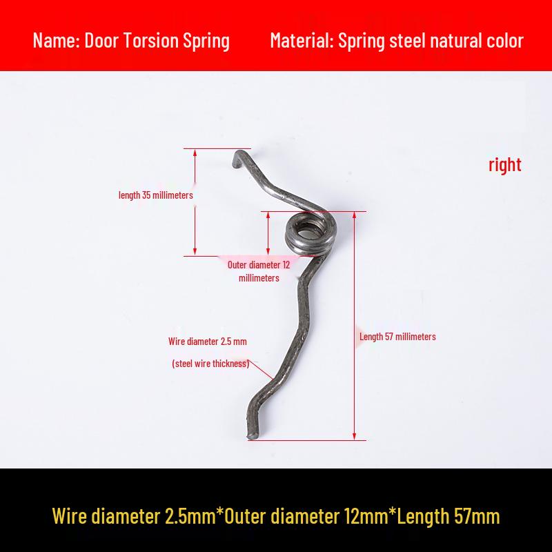 Yellow Anti-Theft Door Handle Torsion Spring for Interior Sliding Doors In Hotels and Bathrooms