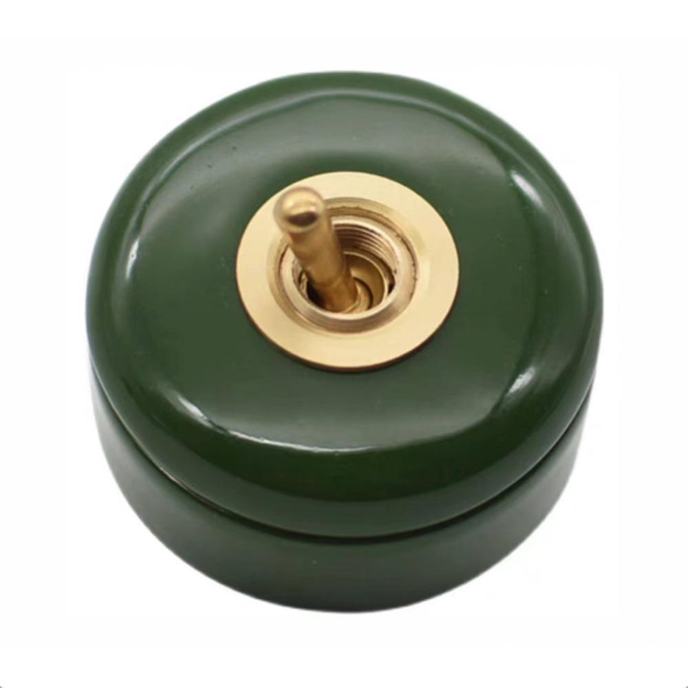 Metal Lever Toggle Light Switch Round Retro Wall Switch Vintage Toggle Switch For Home
