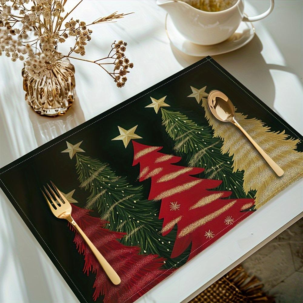 

Рождественский снеговик, подставка под приборы, кухонный коврик, легко очищаемый протектор поверхности для плиты, холодильника, посудомоечной машины, ванной комнаты - праздничный декор стола 45x30cm