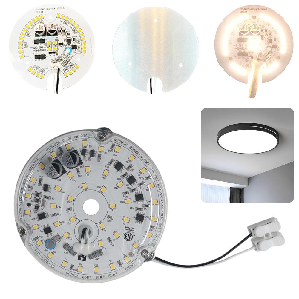 3.94 Inch LED Ceiling Fan Light Kit 18W 1530LM Dimmable LED Retrofit Kit 3000K/4000K/6500K Ceiling Fan LED Light Replacement