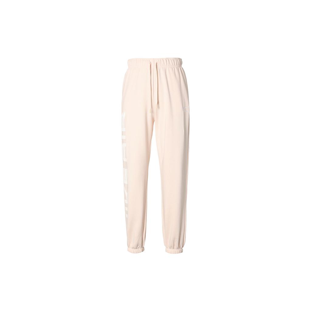 Nike Side Letter High Waist Lace-Up Casual Fleece Knit Sports Pants Women Pants Ice-Pomegranate FB8052-838