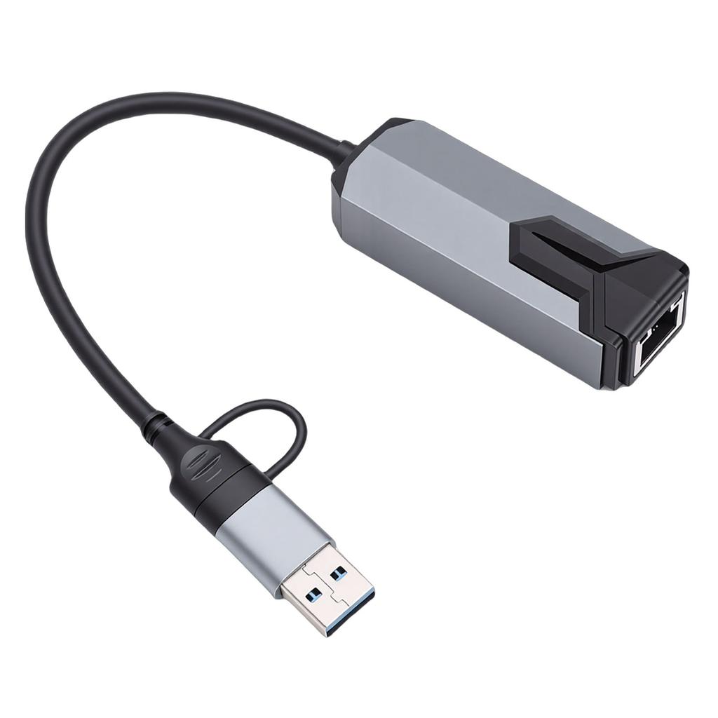 USB Type C to 2.5G Ethernet Adapter 2500Mbps RJ45 Gigabit Network Speed for Laptop USBC Devices