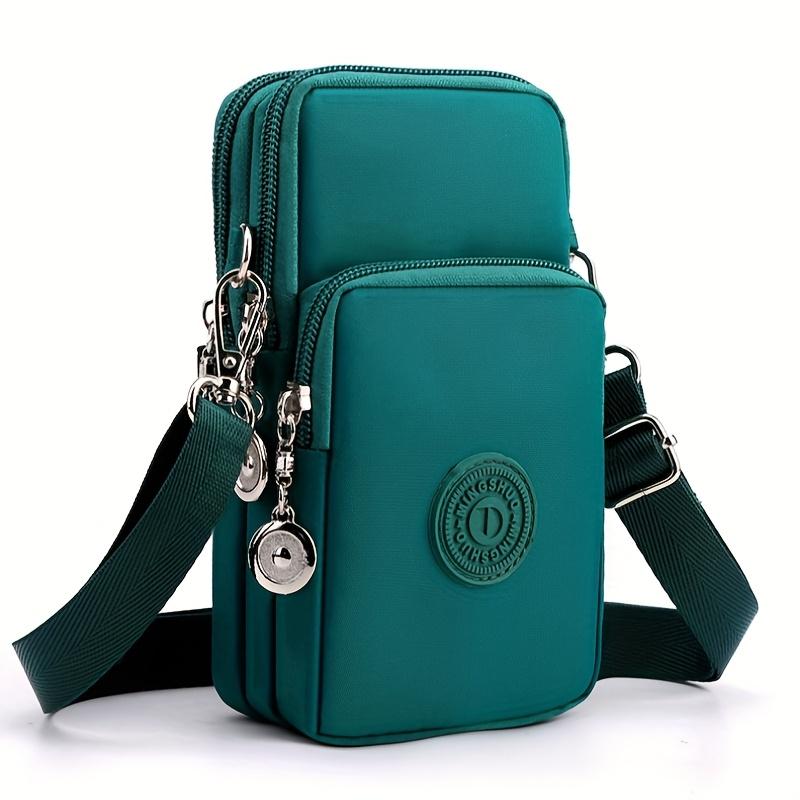 Women's Oxford Fabric Crossbody Bag, New Style Vertical Phone Pouch, Small Wristlet Purse with Adjustable Strap KTB