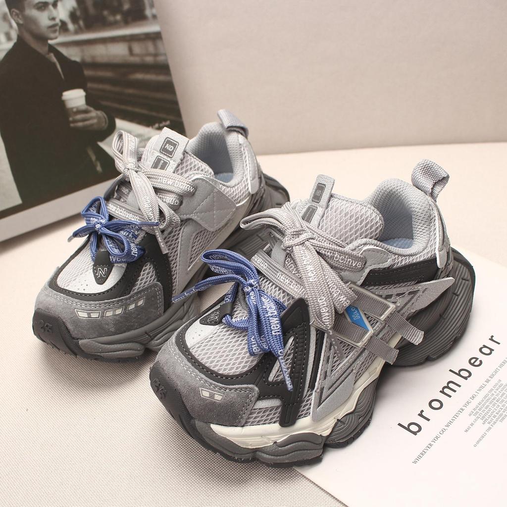 Sneakers da Papà Traspiranti in Rete per Bambini Primavera/Autunno 2026, Sportive Leggere per Ragazzi e Ragazze, Scarpe Casual Medie/Grandi.