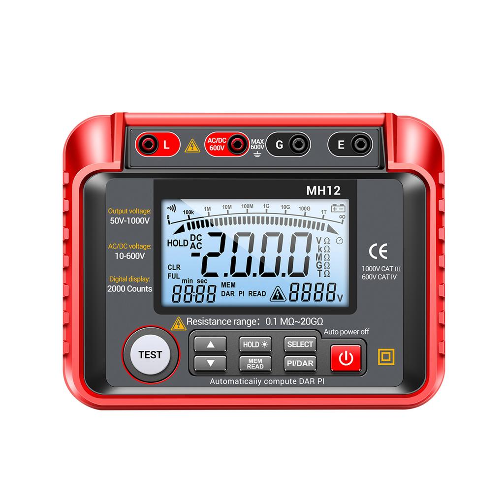 Insulation Resistance Tester High Accuracy Digital Insulation Resistance Meter Voltage Meter