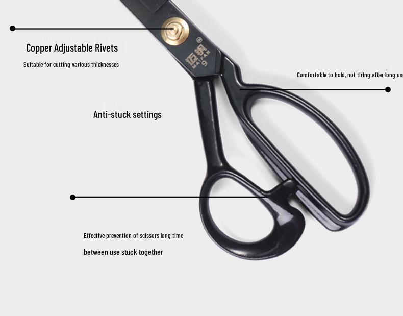 Maifan Professional Tailor Scissors: 8-12 Inch Clothing and Household Sewing Scissors