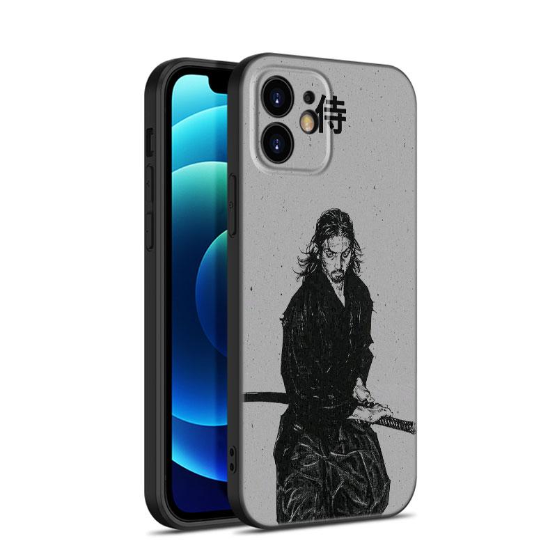 Vagabond Manga Pouzdro na telefon pro Apple iPhone 12 13 Mini 11 14 15 Pro Max 7 8 Plus X XR XS SE 2020 2022 Černé silikonové pouzdro