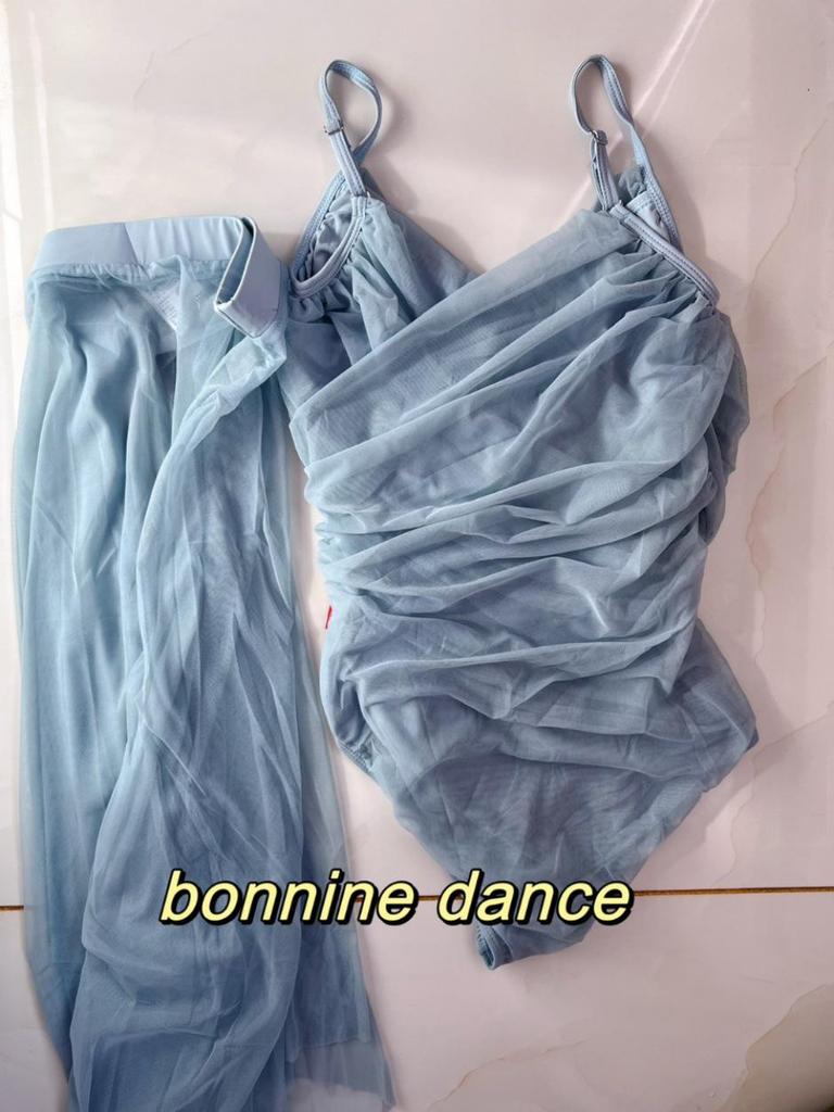 Damen Ballett Übungs-Camisole - Sommer Tanzbekleidung mit gekreuztem Kordelzug-Design für Training und Kunstprüfung.