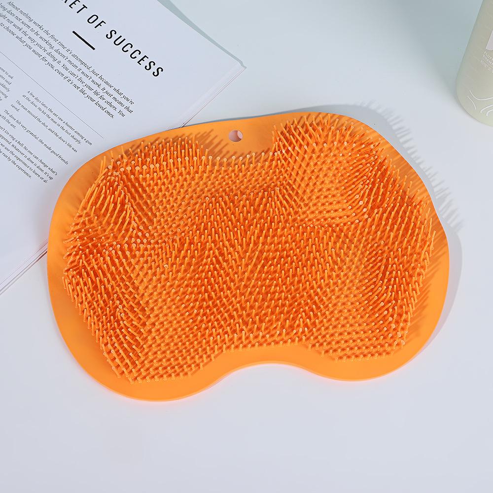 

Ленивые силиконовые мочалки для спины Нескользящая резиновая расческа Подушечки для ног Отшелушивающая щетка для ванны Инструмент для очищения тела Бытовой оранжевый