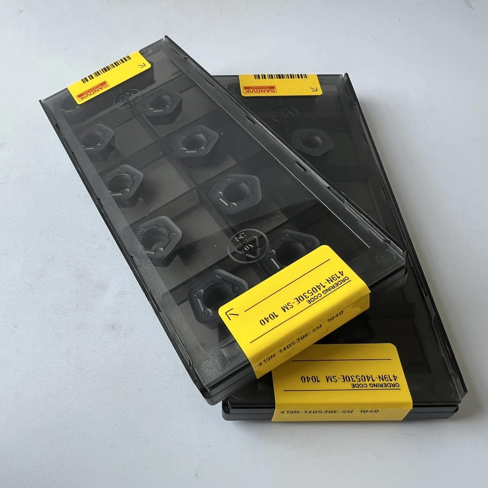 

Original Sandvik / 419N-140530E-SM 1040 / CNC lathe carbide blade 10 Pcs