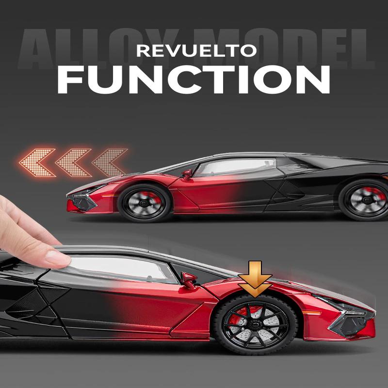 1:24 Lamborghini Revuelto Super Sports Car Alloy Car Die-cast Toy Car Metal Toy Car Model Sound and Light Pull Back Collection Children's Toy