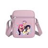 Cartoon Printed Boy And Girl Colorful Small Square Bag, Casual And Popular, Cute Women's Shoulder Bag